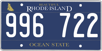 RI license plate 996722