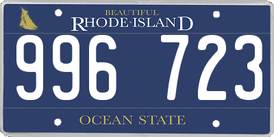 RI license plate 996723