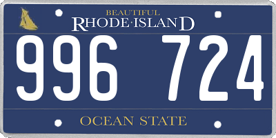 RI license plate 996724