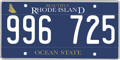 RI license plate 996725