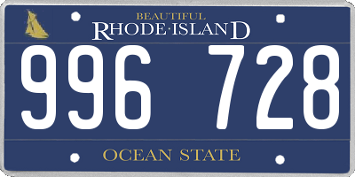 RI license plate 996728