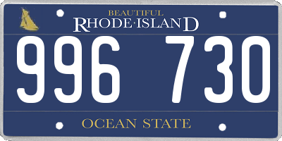 RI license plate 996730