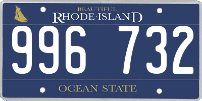 RI license plate 996732
