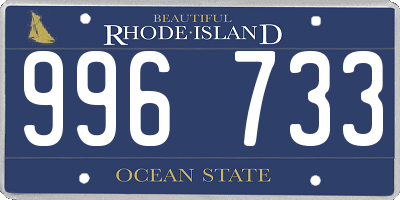 RI license plate 996733