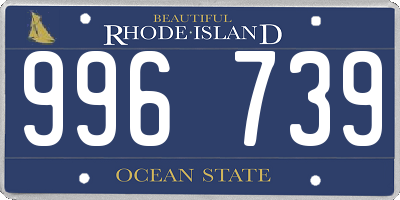 RI license plate 996739