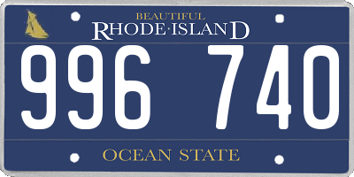 RI license plate 996740