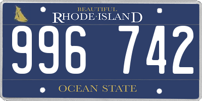 RI license plate 996742