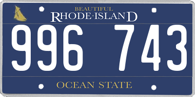 RI license plate 996743