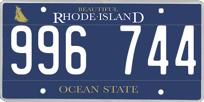 RI license plate 996744