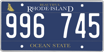 RI license plate 996745