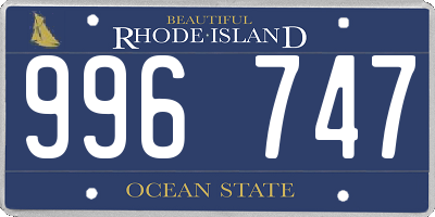 RI license plate 996747