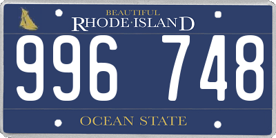 RI license plate 996748