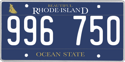 RI license plate 996750