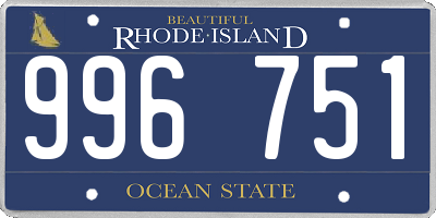 RI license plate 996751