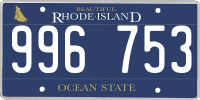 RI license plate 996753