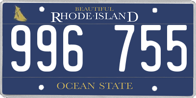 RI license plate 996755