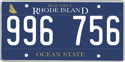 RI license plate 996756