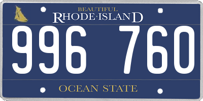 RI license plate 996760