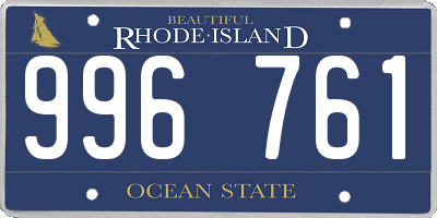 RI license plate 996761