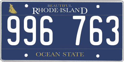 RI license plate 996763