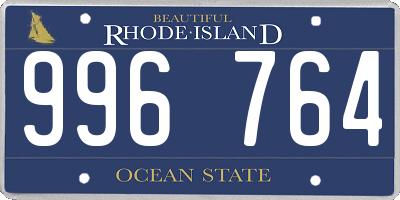 RI license plate 996764