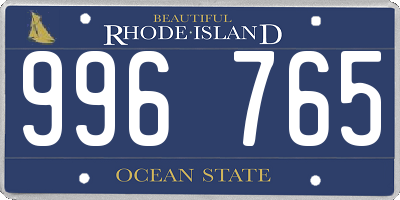 RI license plate 996765