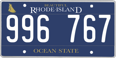 RI license plate 996767