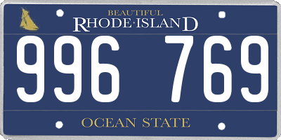 RI license plate 996769