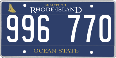 RI license plate 996770