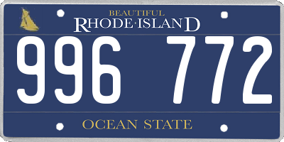 RI license plate 996772