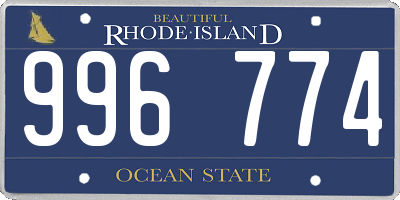 RI license plate 996774