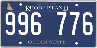 RI license plate 996776