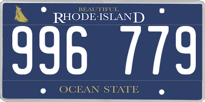 RI license plate 996779