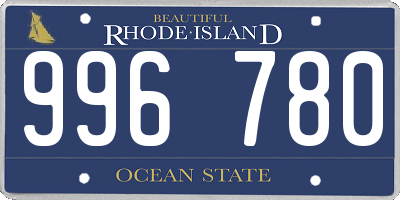 RI license plate 996780