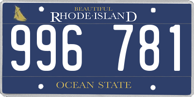 RI license plate 996781