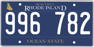 RI license plate 996782