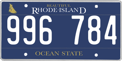 RI license plate 996784