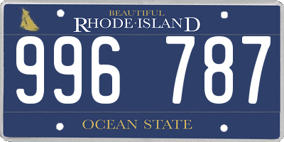 RI license plate 996787