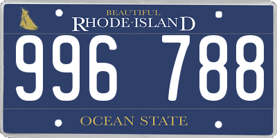 RI license plate 996788