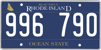 RI license plate 996790