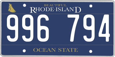 RI license plate 996794