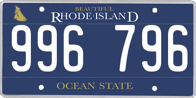 RI license plate 996796