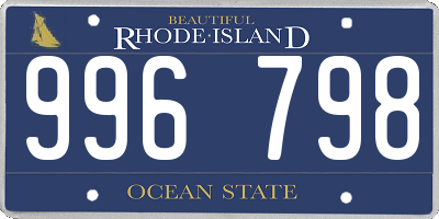 RI license plate 996798