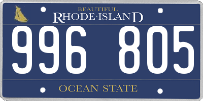 RI license plate 996805