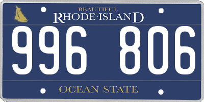 RI license plate 996806