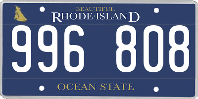 RI license plate 996808