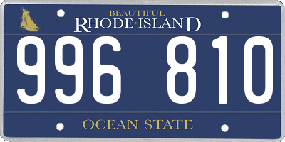 RI license plate 996810