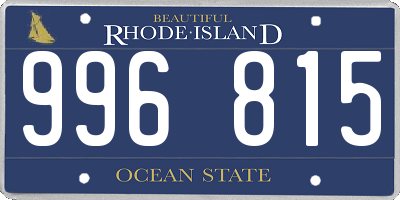 RI license plate 996815