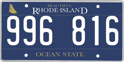 RI license plate 996816