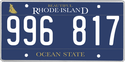 RI license plate 996817